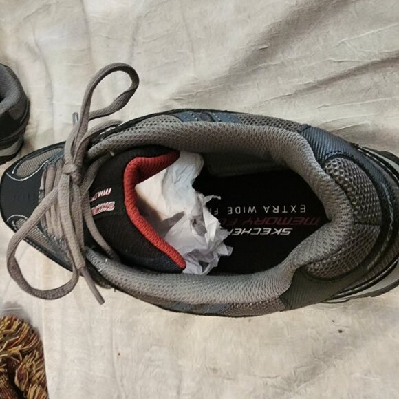 Skechers Men's Afterburn Memory Fit Lace-up Sneaker 11.5 - X-Wide - Picture 8 of 8